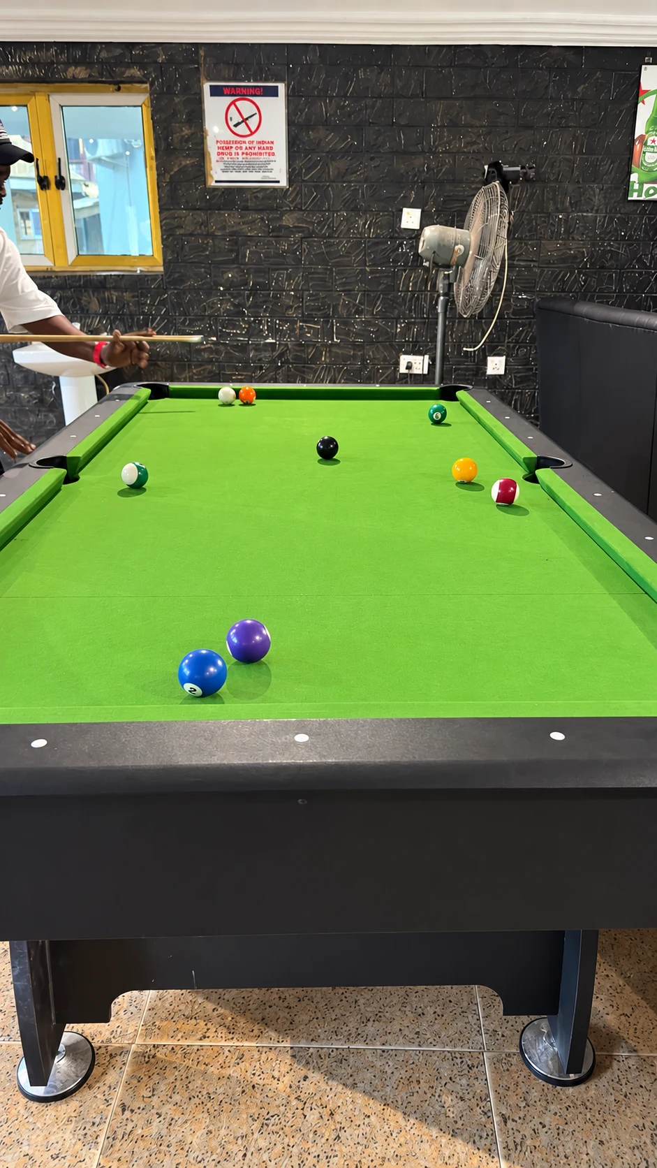 Pool table in the Evening Hang Out Bar games corner